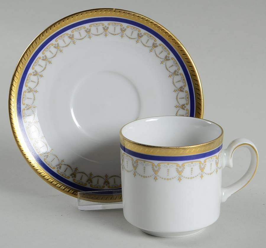TIR138 Flat Demitasse Cup & Saucer Set by Tirschenreuth-1