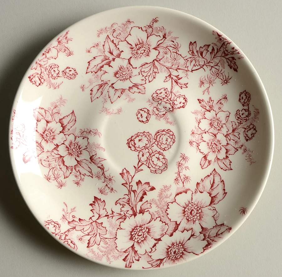 Dogwood Pink (Coupe, Smooth, White) Saucer by Taylor, Smith & Taylor (Ts&T)-1