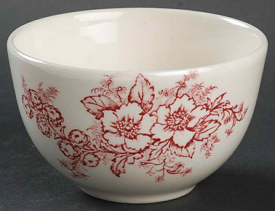 Dogwood Pink (Coupe, Smooth, White) Sugar Bowl No Lid by Taylor, Smith & Taylor (Ts&T)-1