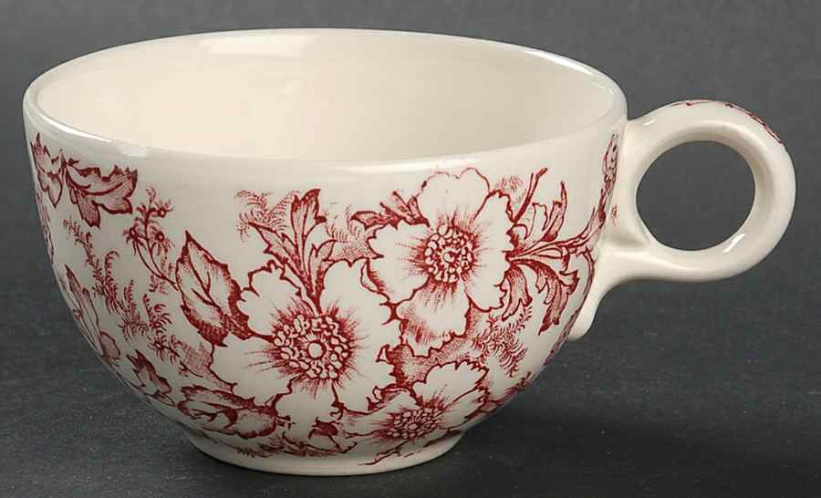Dogwood Pink (Coupe, Smooth, White) Flat Cup by Taylor, Smith & Taylor (Ts&T)-1