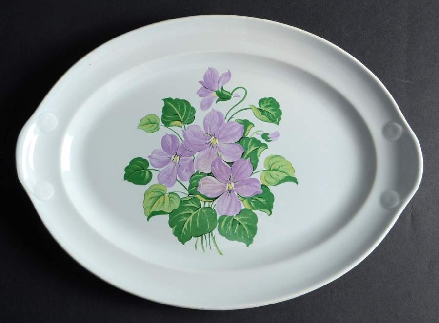 Marsh Violet Luray 13" Oval Serving Platter by Taylor, Smith & Taylor (Ts&T)-1