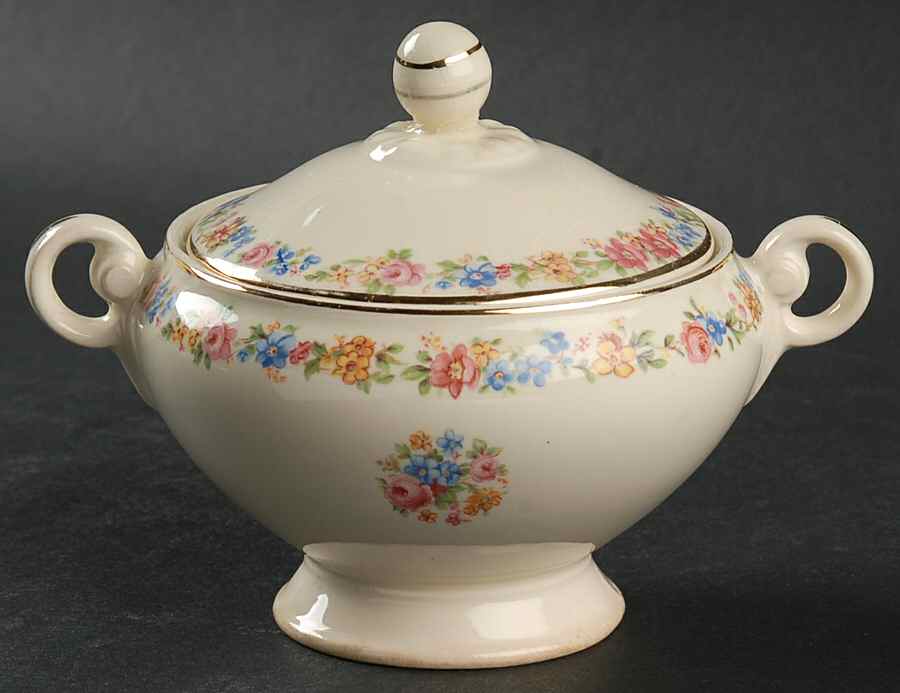 1630 Sugar Bowl & Lid by Taylor, Smith & Taylor (Ts&T)-1