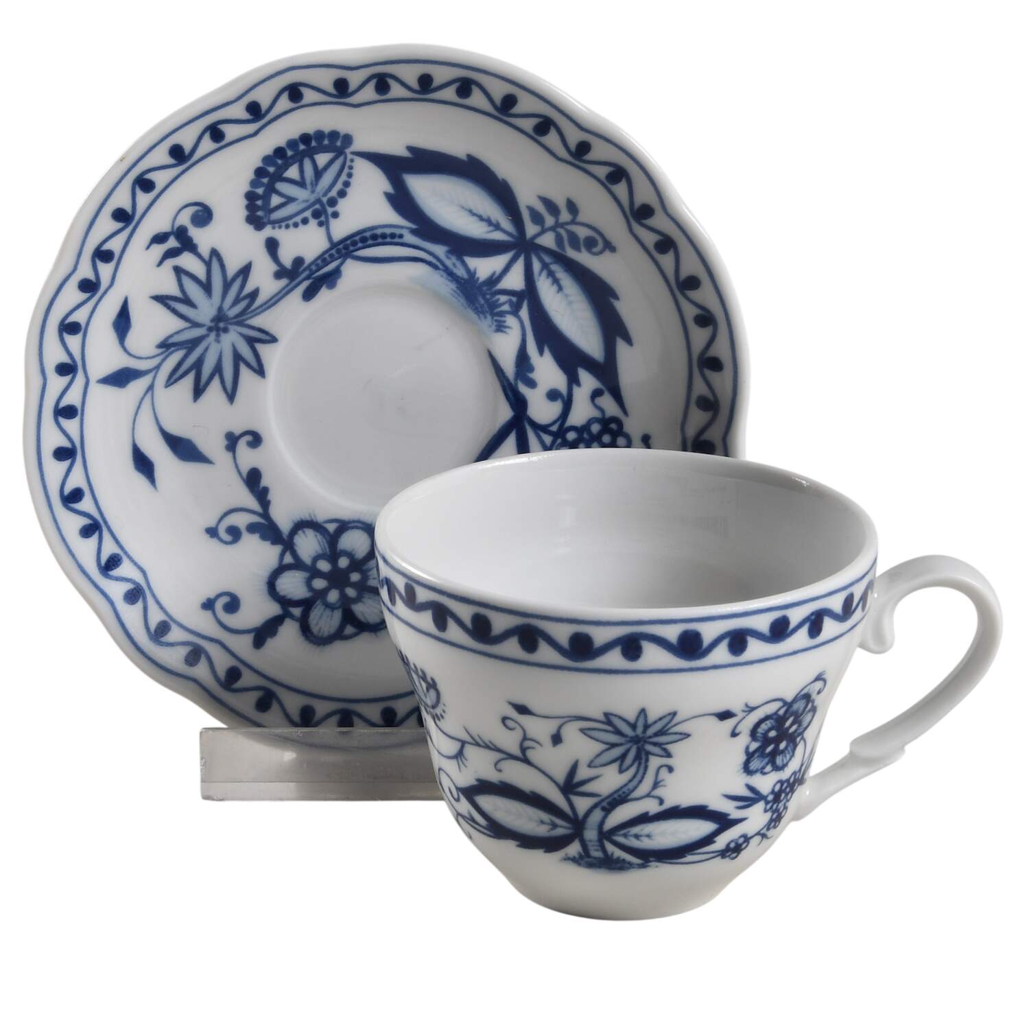 Zwiebelmuster Demitasse Cup & Saucer Set by Triptis-1
