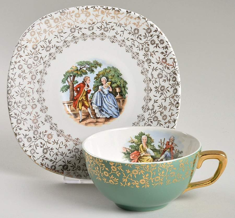 TST332 Flat Cup & Saucer Set by Taylor, Smith & Taylor (Ts&T)-1