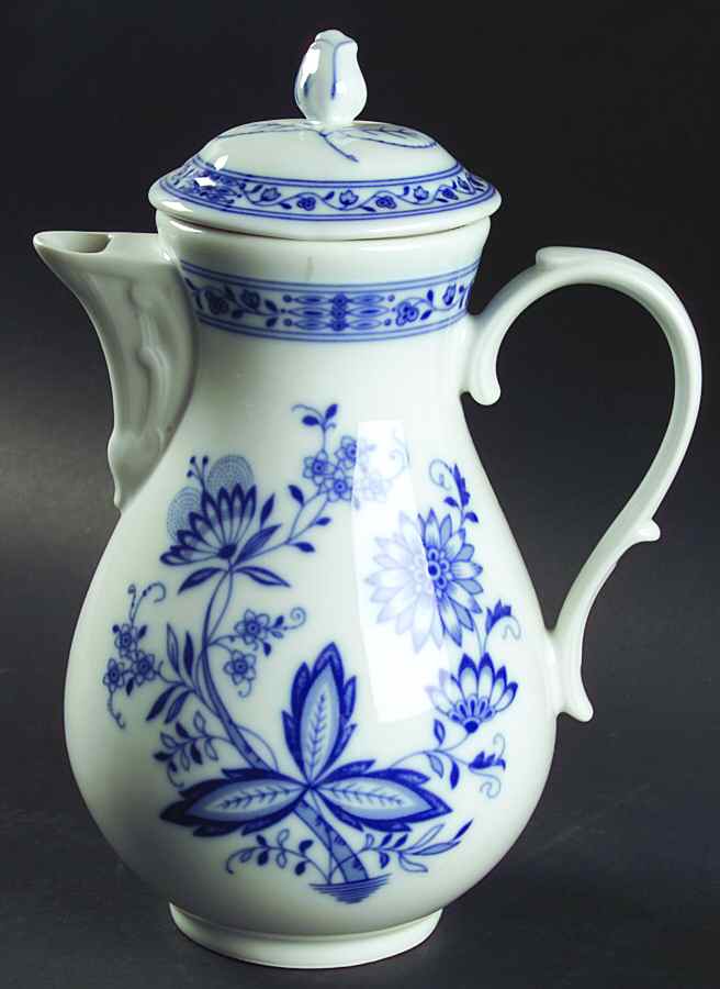 Blue Onion Coffee Pot & Lid by Tirschenreuth-1
