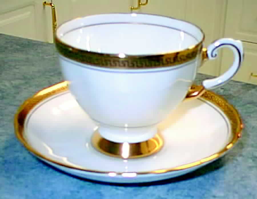 Corinth Footed Cup & Saucer Set by Tuscan - Royal Tuscan-1
