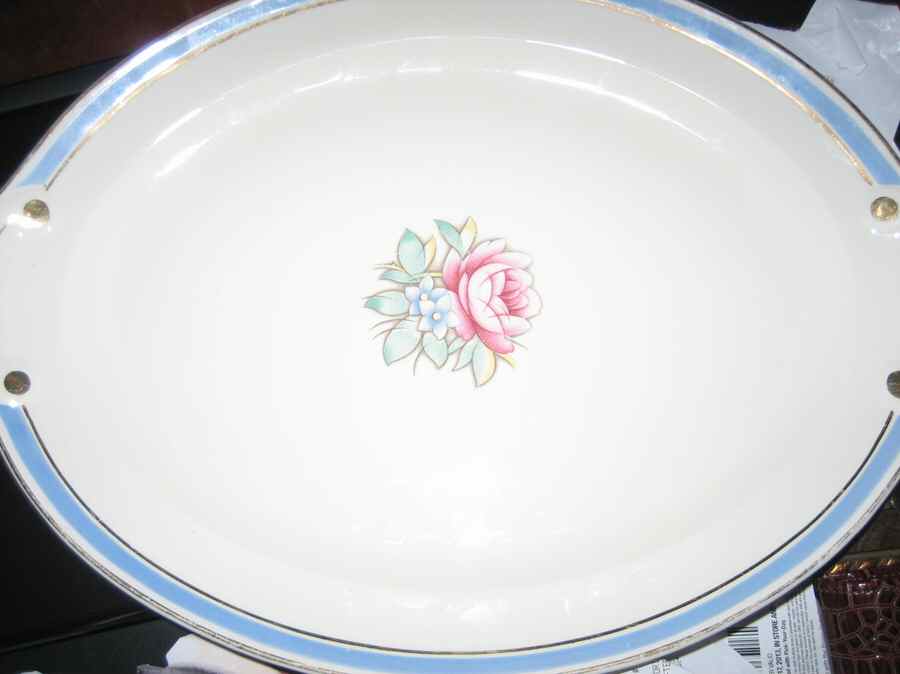 1662 14" Oval Serving Platter by Taylor, Smith & Taylor (Ts&T)-1