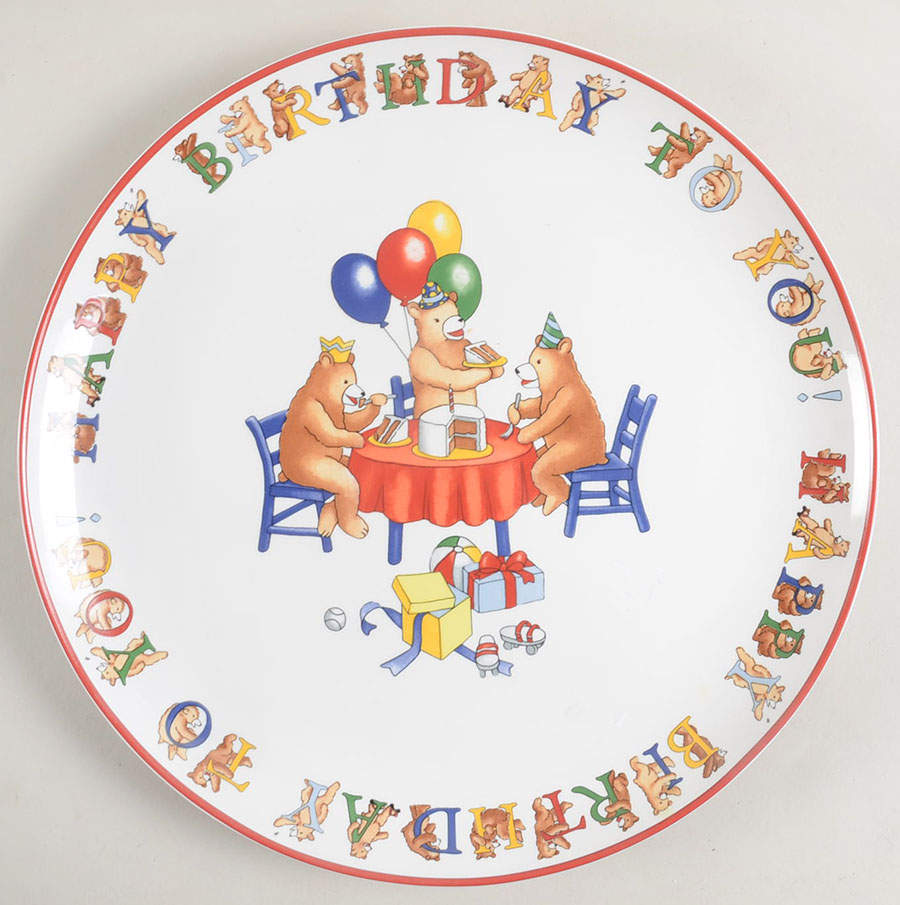 Alphabet Bears Cake Plate by Tiffany-1