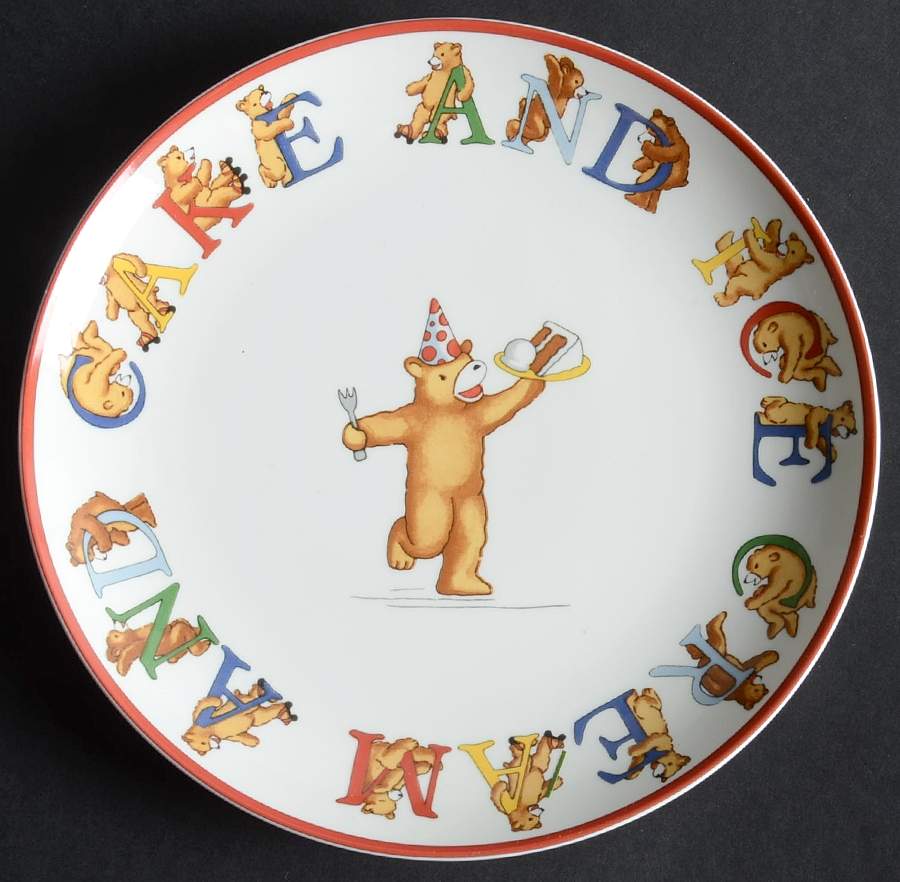 Alphabet Bears Dessert/Pie Plate by Tiffany-1
