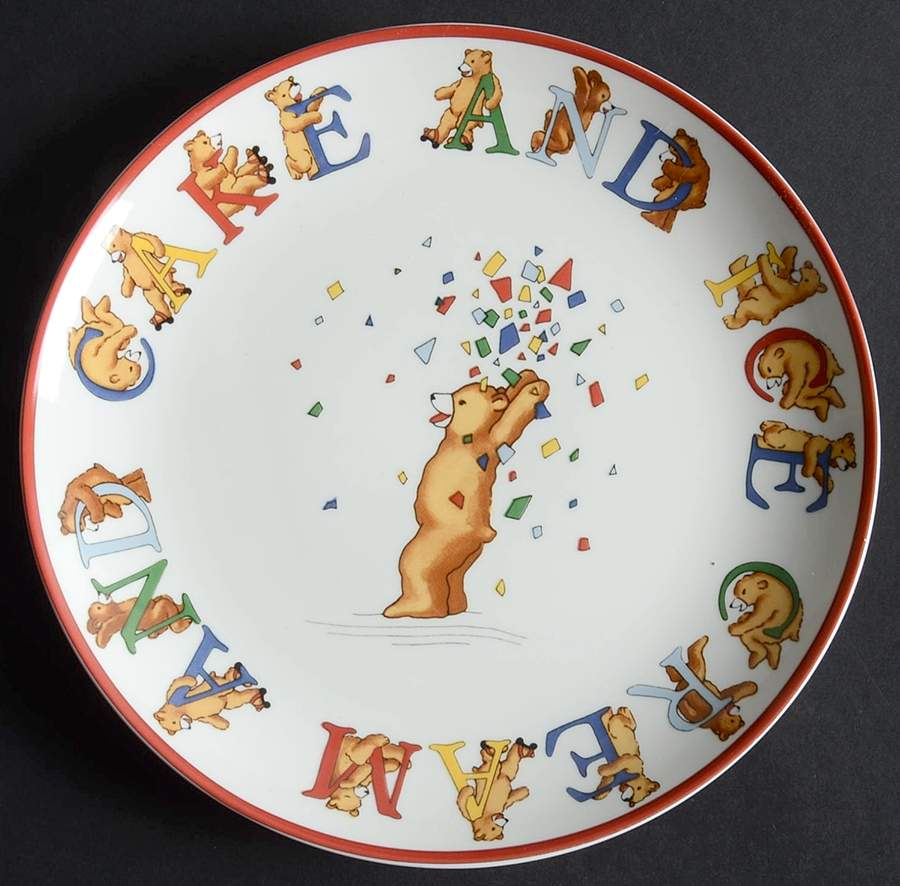 Alphabet Bears Dessert/Pie Plate by Tiffany-1