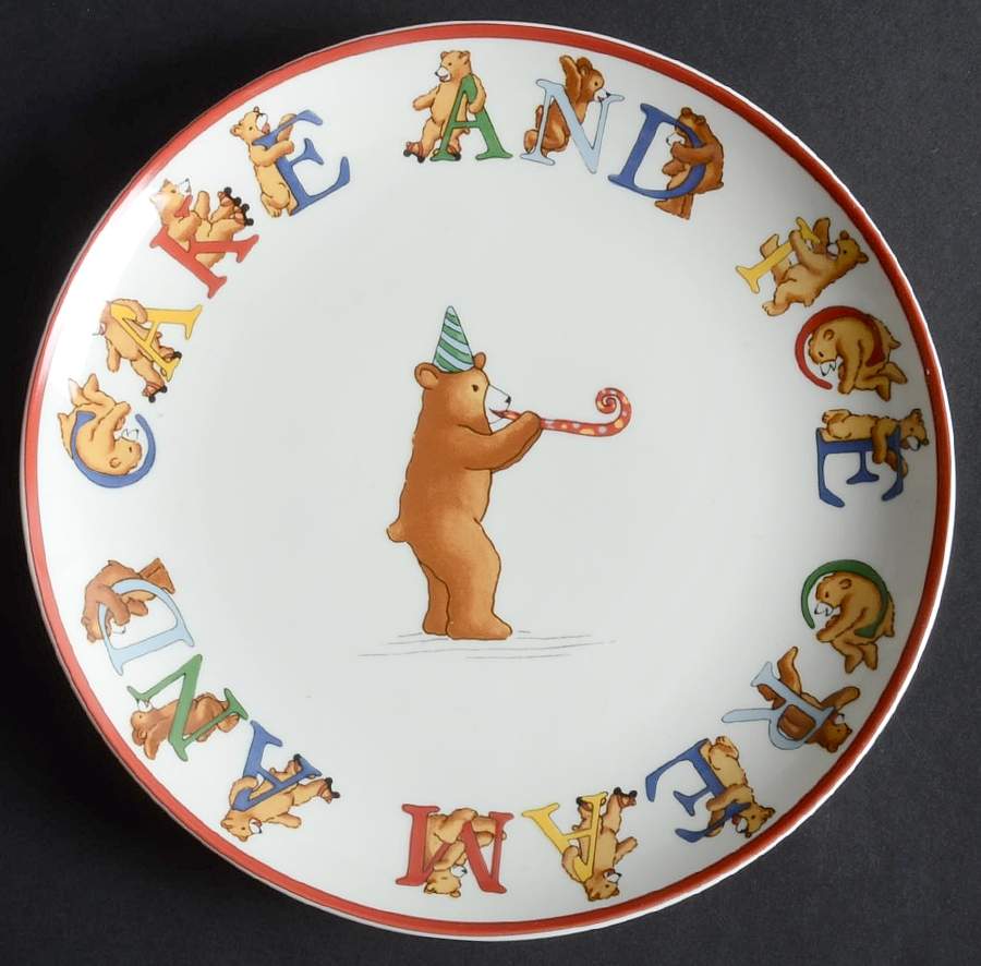 Alphabet Bears Dessert/Pie Plate by Tiffany-1
