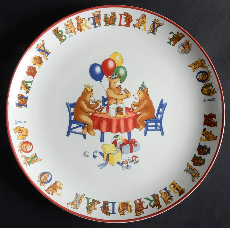 Alphabet Bears Cake Plate by Tiffany-1
