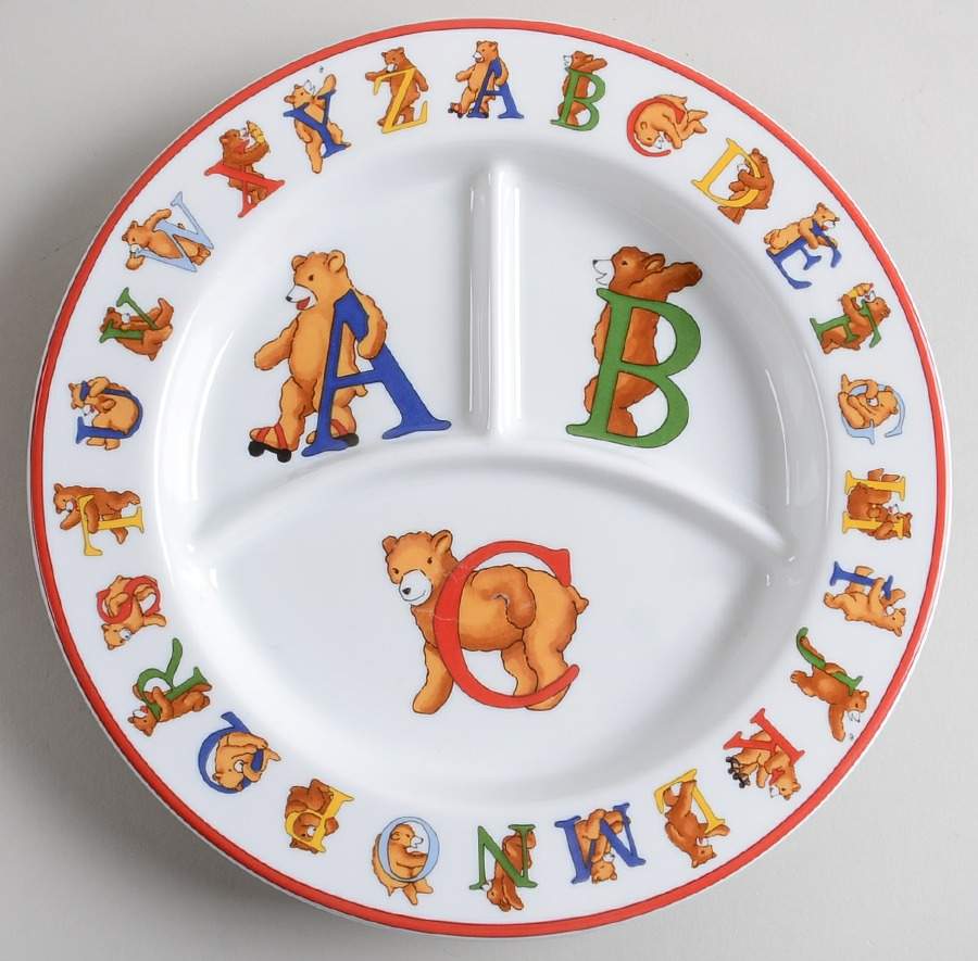 Alphabet Bears Child's Plate by Tiffany-1