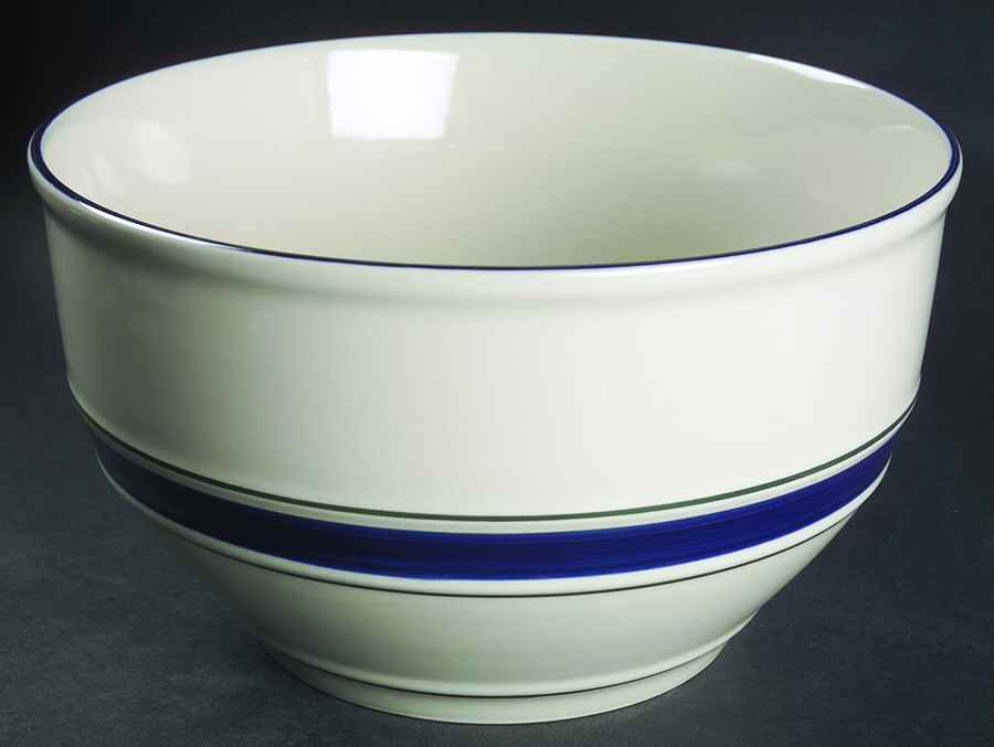 Blue Crock (Blue Edge) 10" Mixing Bowl by Tienshan-1