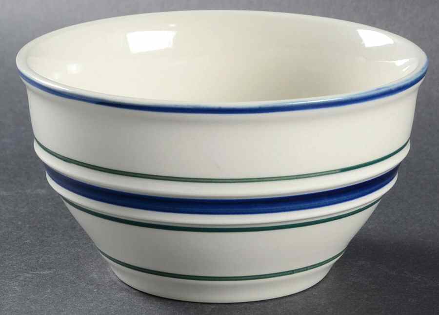Blue Crock (Blue Edge) Coupe Cereal Bowl by Tienshan-1