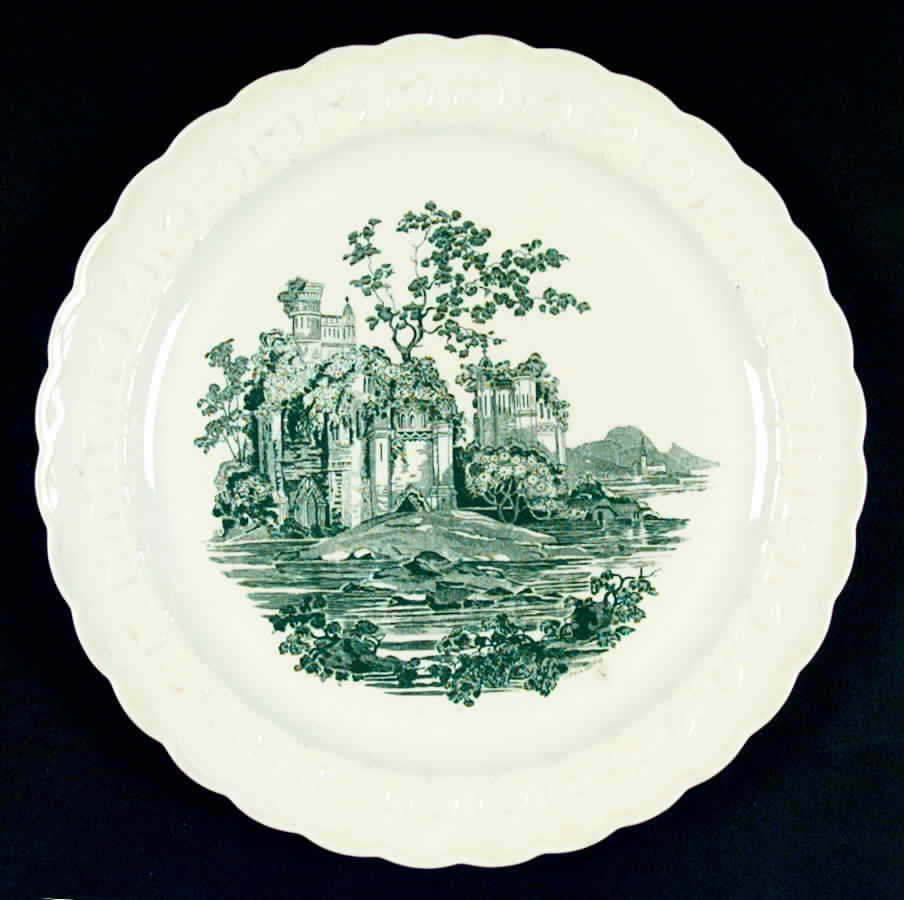 Green Castle Dinner Plate by Taylor, Smith & Taylor (Ts&T)-1