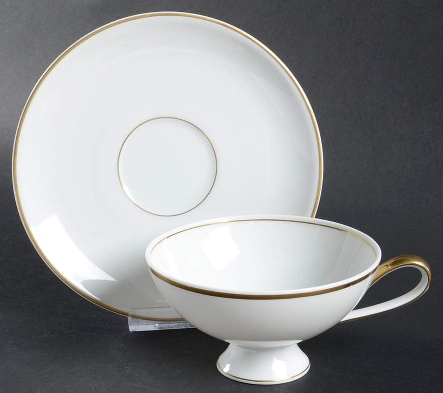 Golden Mist Footed Cup & Saucer Set by Towne-1