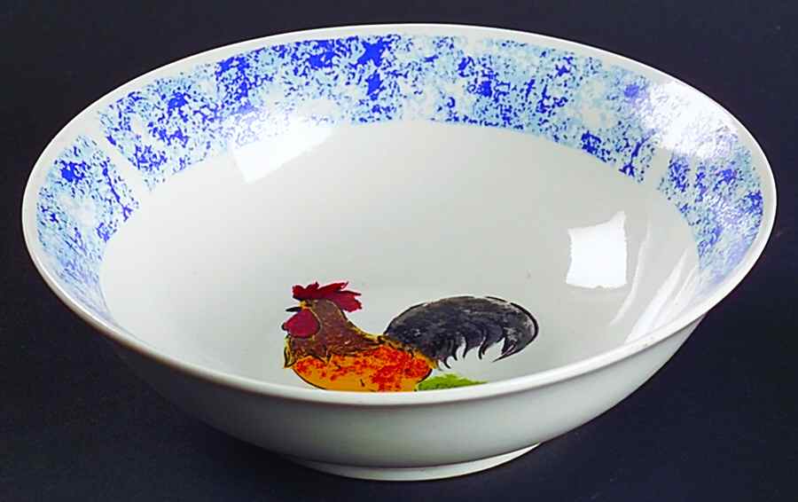 Country Barn Rooster Coupe Cereal Bowl by Tabletops Unlimited-1