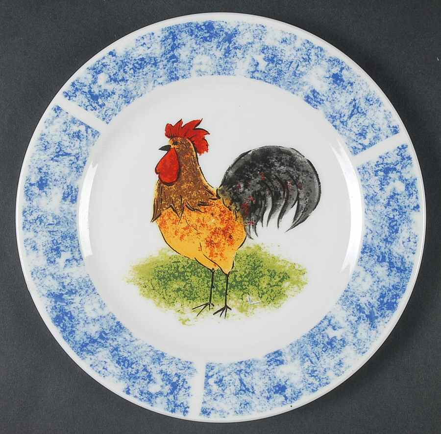 Country Barn Rooster Bread & Butter Plate by Tabletops Unlimited-1