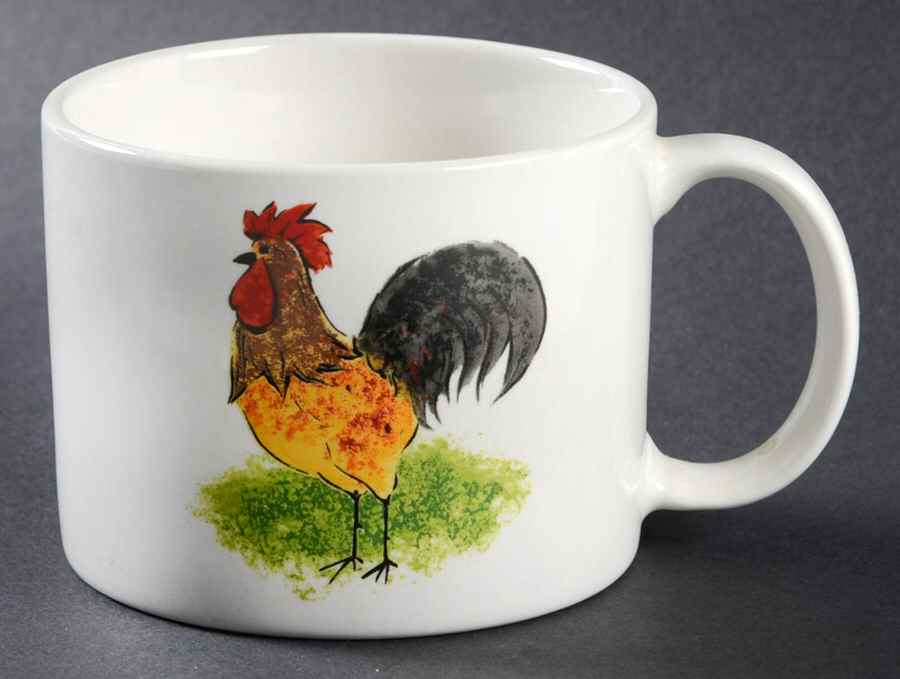 Country Barn Rooster Soup Mug by Tabletops Unlimited-1