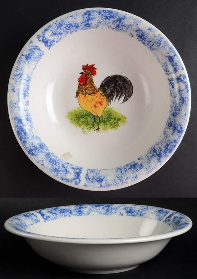 Country Barn Rooster Coupe Soup Bowl by Tabletops Unlimited-1