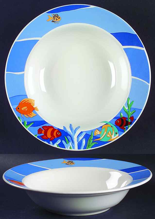 Under The Sea Rim Soup Bowl by Tienshan-1