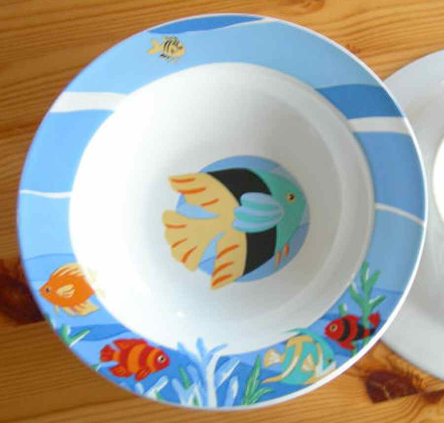 Under The Sea Rim Soup Bowl by Tienshan-1