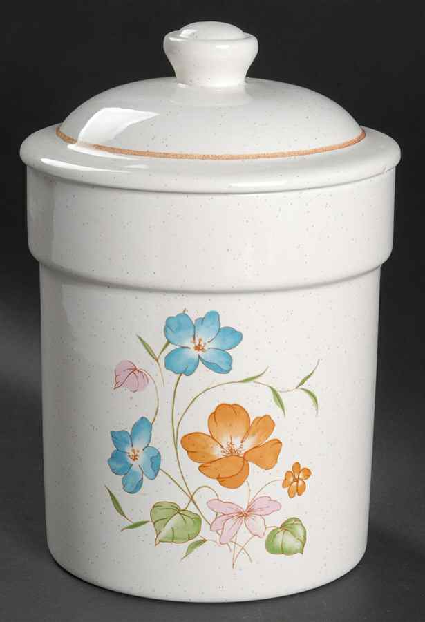 Poppy (Off White Background) Large Canister & Lid by Treasure Craft-1