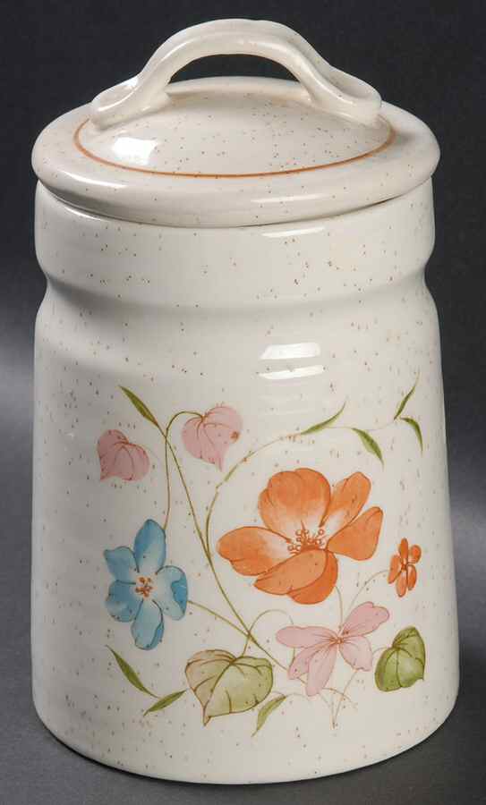 Poppy (Off White Background) Storage Jar & Lid by Treasure Craft-1