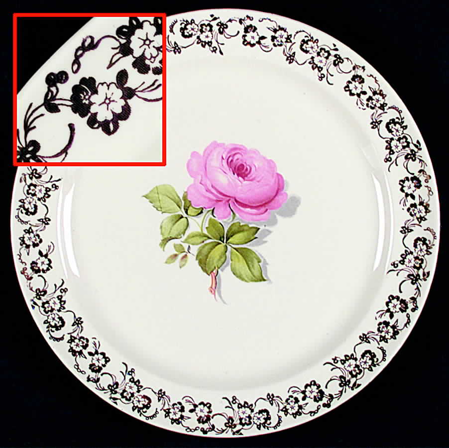 1958-1-2 Luncheon Plate by Taylor, Smith & Taylor (Ts&T)-1