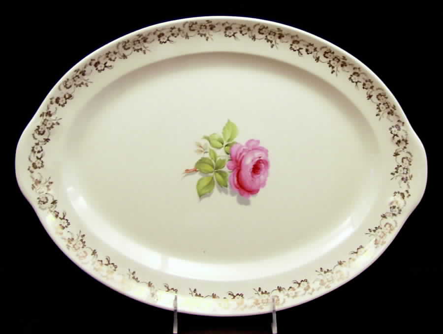 1958-1-2 15" Oval Serving Platter by Taylor, Smith & Taylor (Ts&T)-1