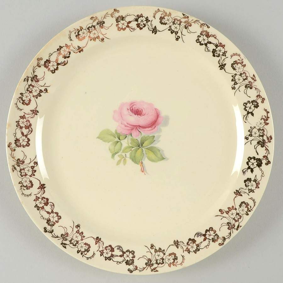 1958-1-2 Luncheon Plate by Taylor, Smith & Taylor (Ts&T)-1