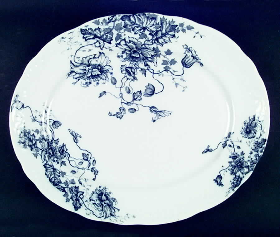Poppy 14" Oval Serving Platter by Till & Sons-1