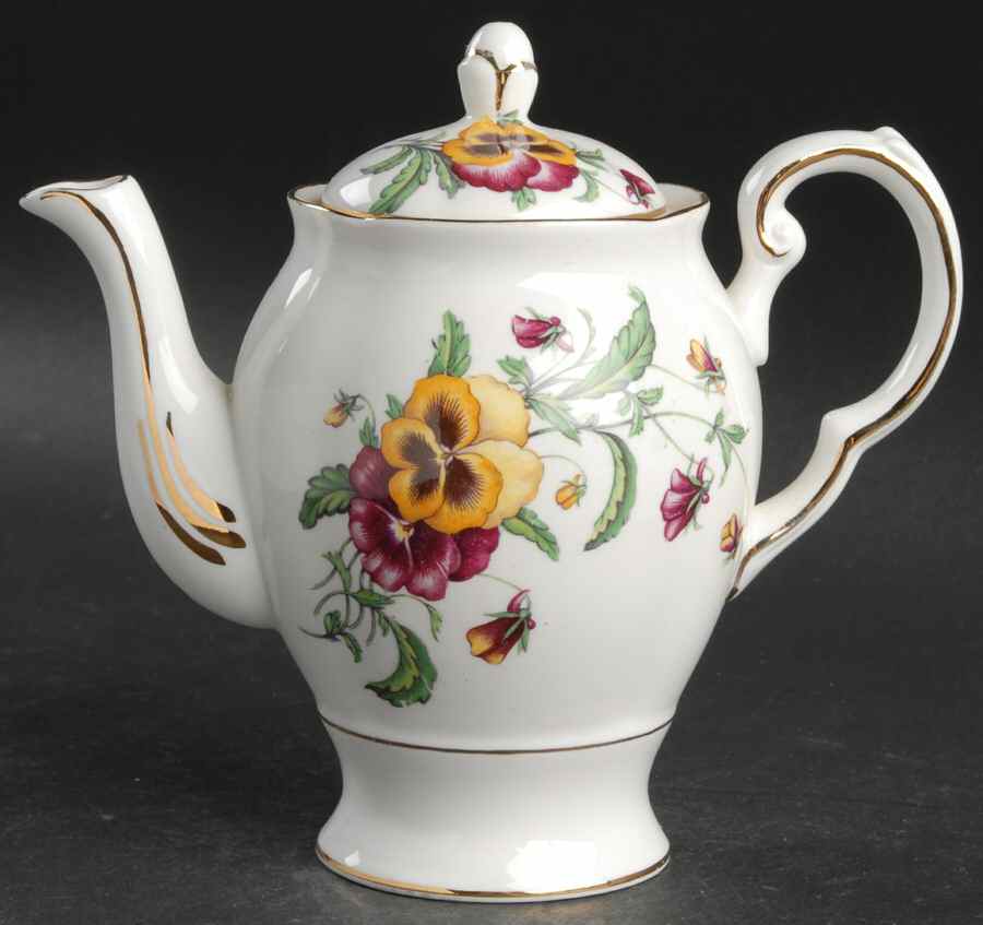 Pansy Individual Coffee Pot & Lid by Tuscan - Royal Tuscan-1