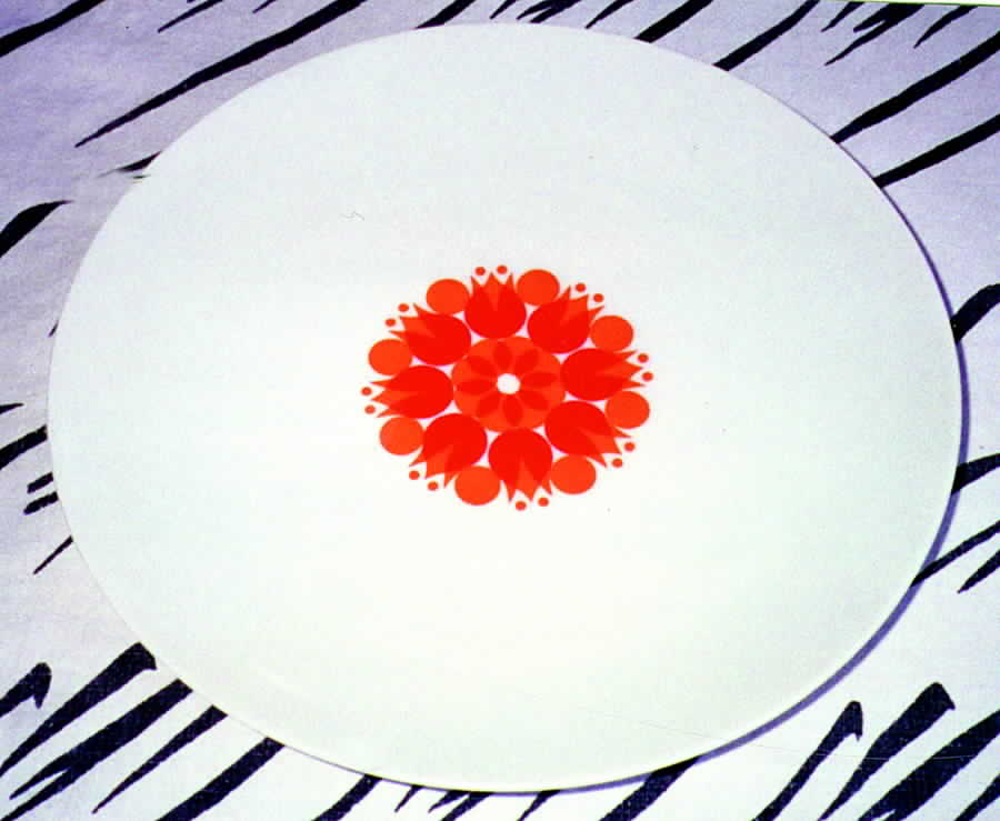 Pinwheel Orange Luncheon Plate by Thomas-1