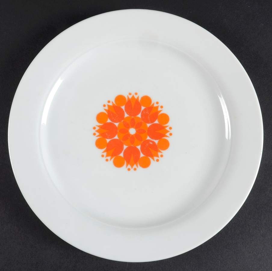 Pinwheel Orange Salad Plate by Thomas-1