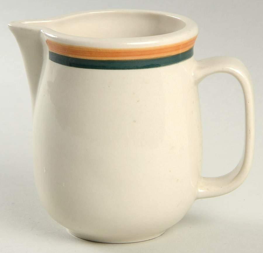 Kitchen Basics Brown Green (Coupe) Creamer by Tienshan-1