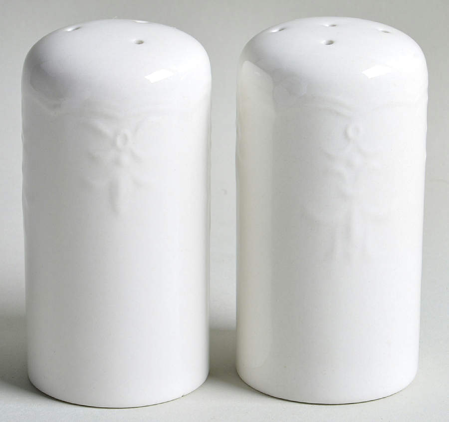 Versailles Off White Salt & Pepper Set by Tabletops Unlimited-1
