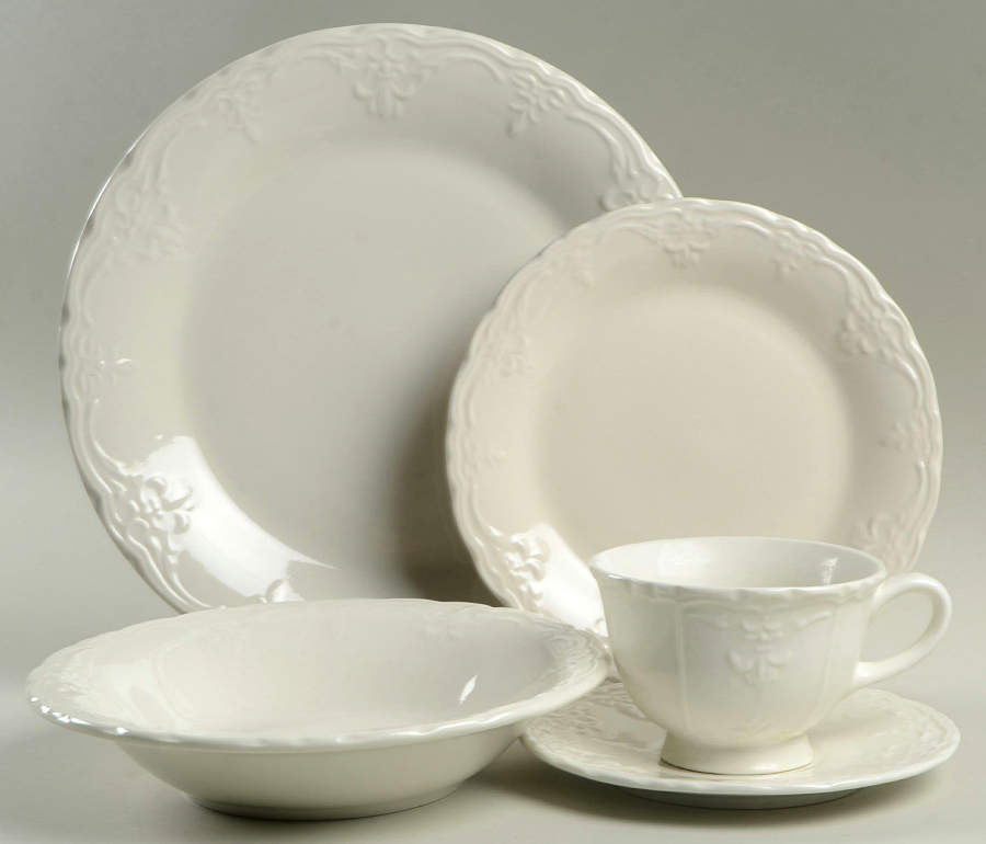 Versailles Off White 5 Piece Place Setting by Tabletops Unlimited-1