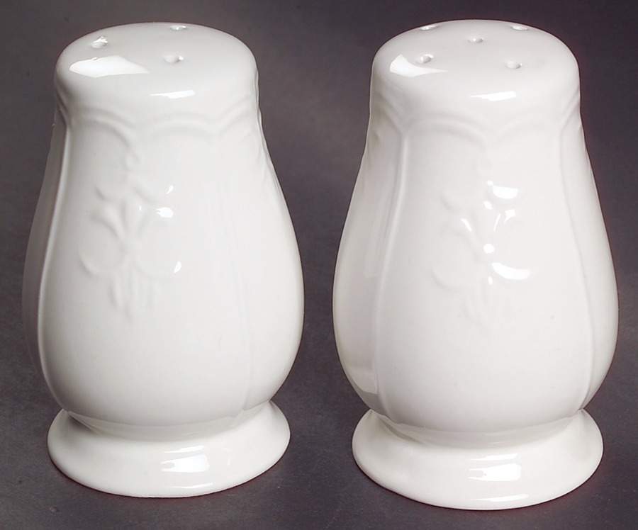 Versailles Off White Salt & Pepper Set by Tabletops Unlimited-1