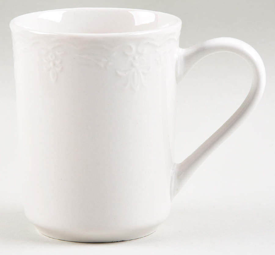 Versailles Off White Mug by Tabletops Unlimited-1
