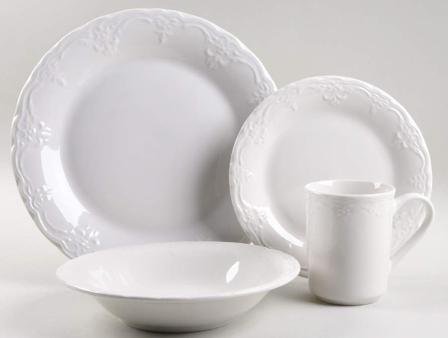 Versailles Off White 4 Piece Place Setting by Tabletops Unlimited-1