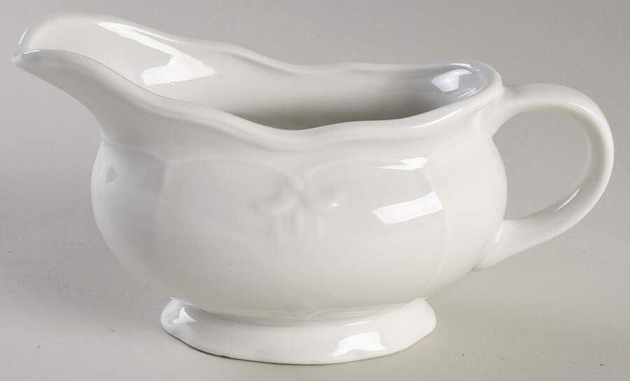 Versailles Off White Gravy Boat by Tabletops Unlimited-1