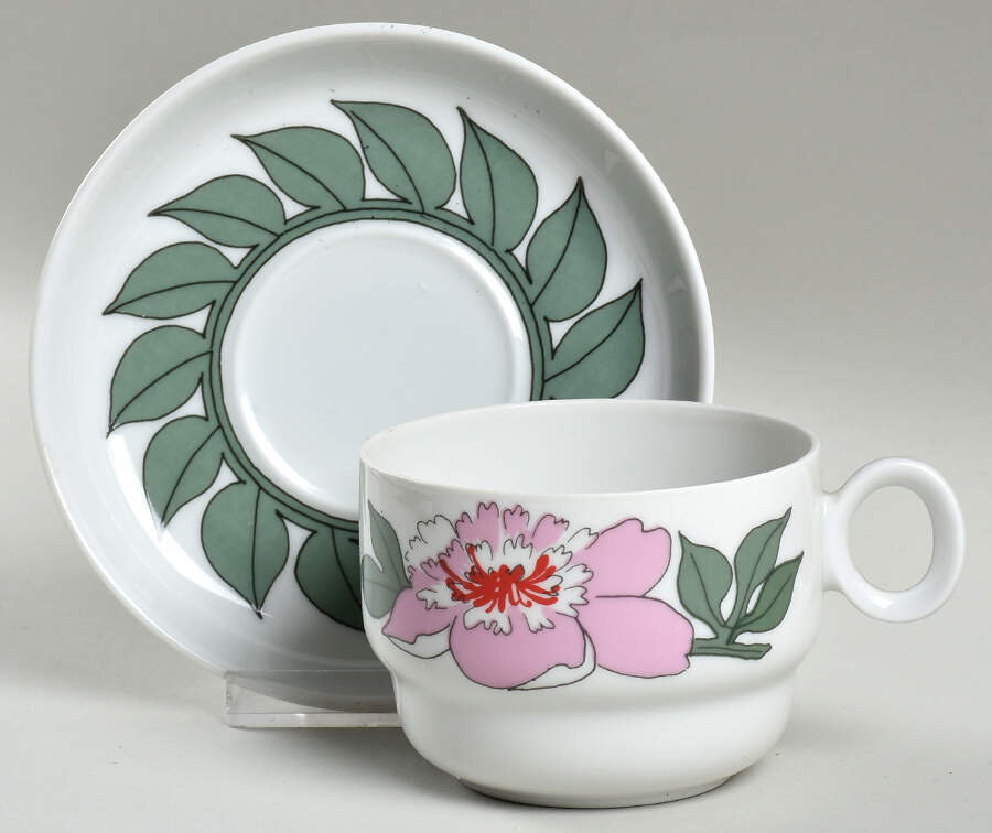 Peonie Flat Cup & Saucer Set by Thomas-1