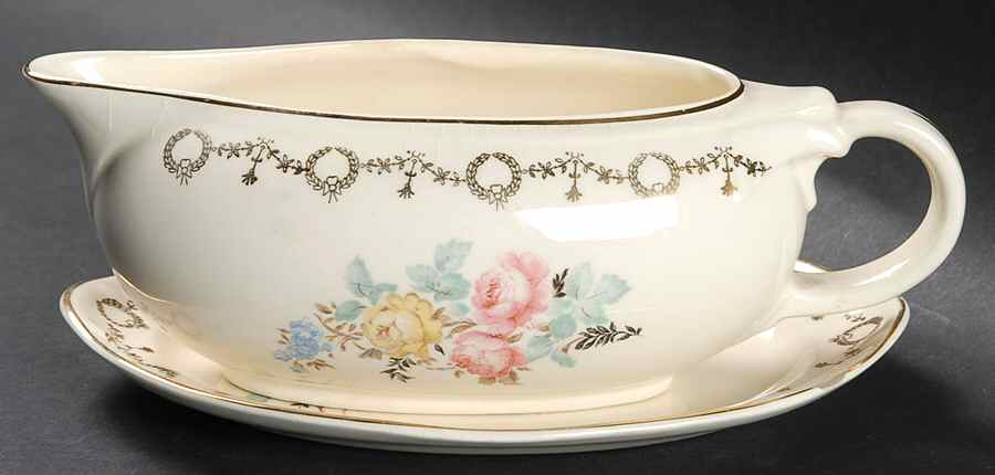 1931 Gravy Boat & Underplate/Relish by Taylor, Smith & Taylor (Ts&T)-1