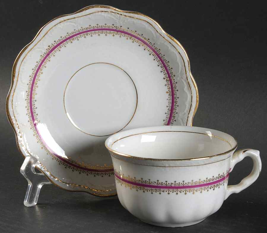 TST367 Flat Cup & Saucer Set by Taylor, Smith & Taylor (Ts&T)-1