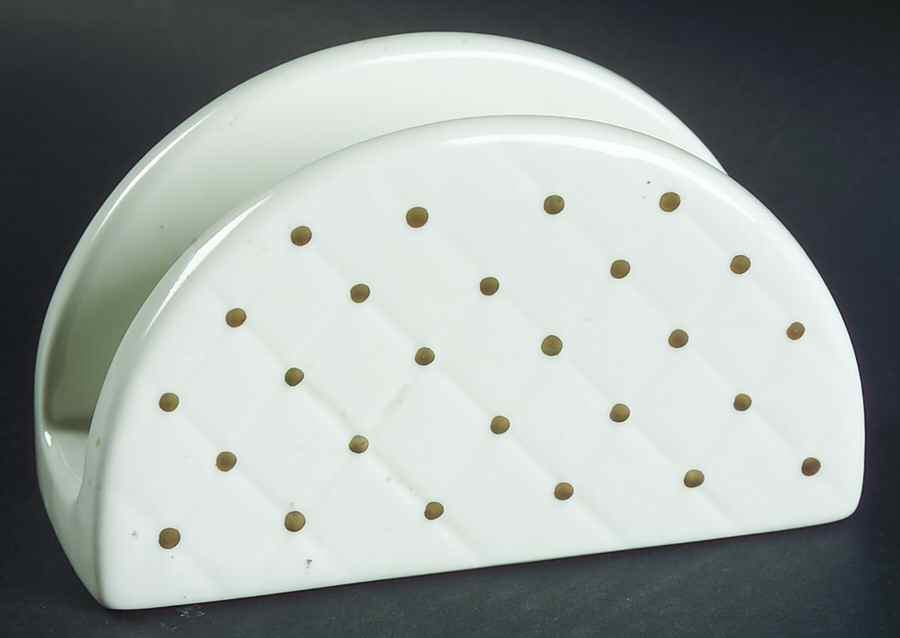 Golden Quilt Napkin Holder by Tabletops Unlimited-1