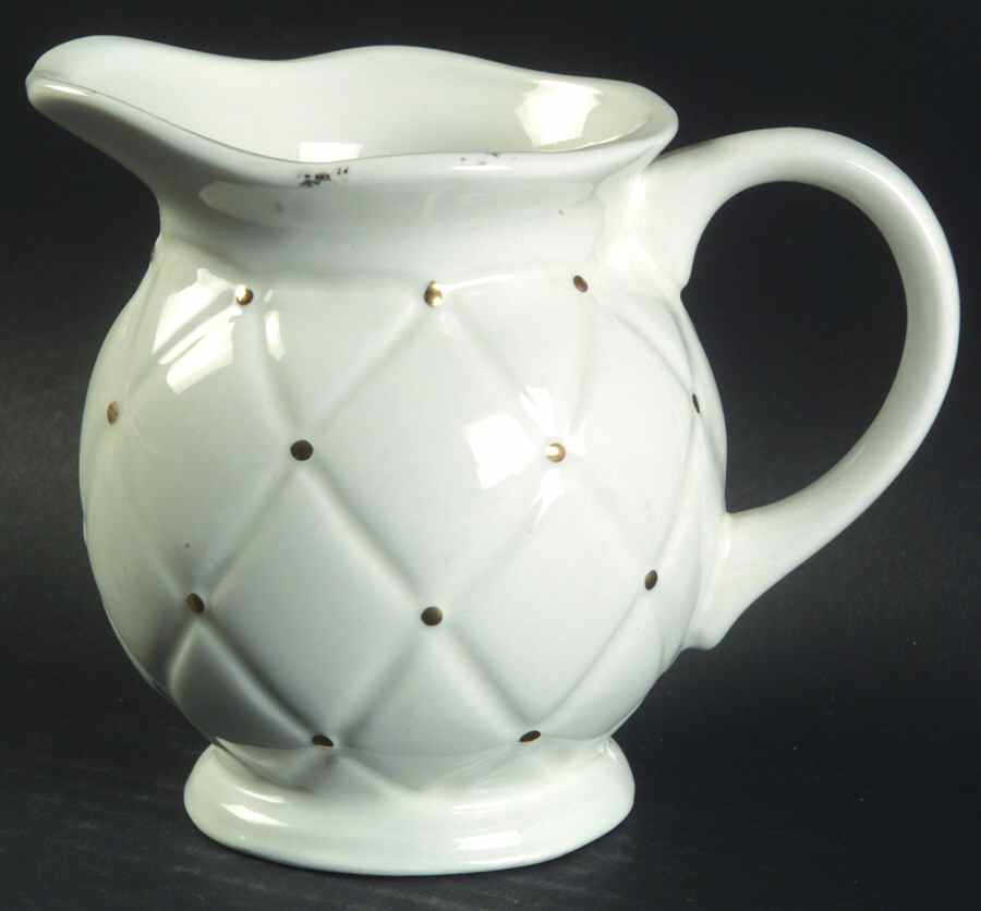Golden Quilt Creamer by Tabletops Unlimited-1