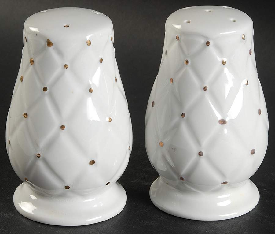 Golden Quilt Salt & Pepper Set by Tabletops Unlimited-1