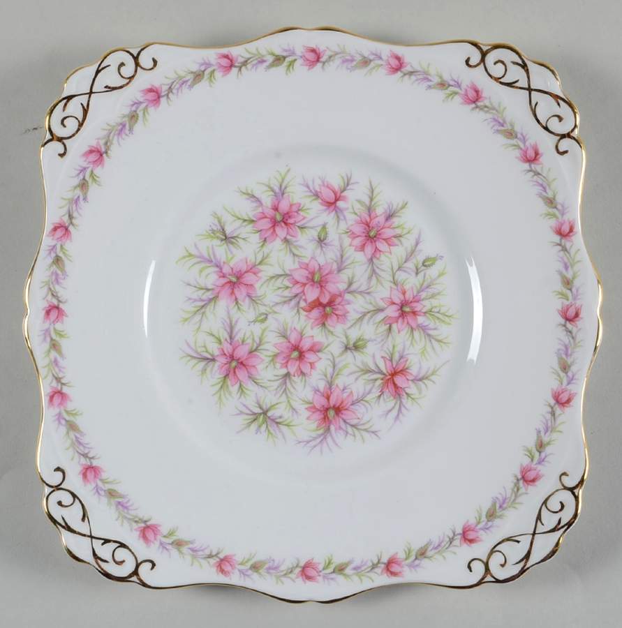 Love In The Mist Pink Cookie Plate by Tuscan - Royal Tuscan-1